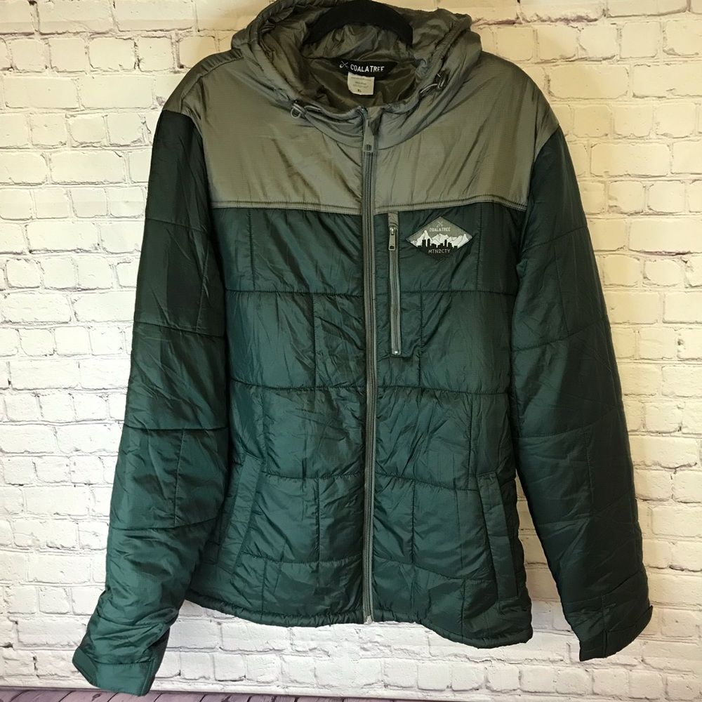Coalatree MTN2CTY Mens Insulated Hooded Outdoor Hiking Camping Jacket Size XL